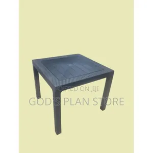 Generic 4 Stand Plastic Black Table 4 Seater