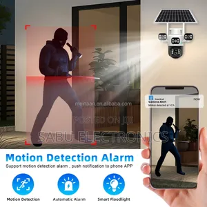 Eseecloud 3-Lens 4g Solar CCTV Camera Waterproof- Night Vision- 2audio