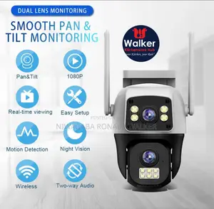 Wifi CCTV Dual Lens 4+4mp, 360° Rotation, 2-Way Talk, Night Vision