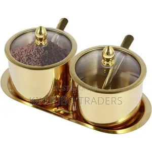 Stainless Steel Seasoning Bowls With Tray