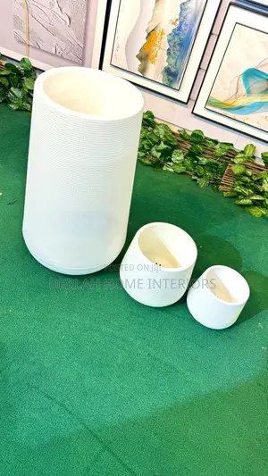 White Artificial and Natural Plant