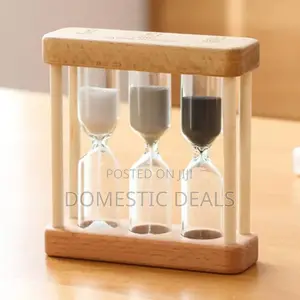Wooden Sand Timer With Three Hourglasses