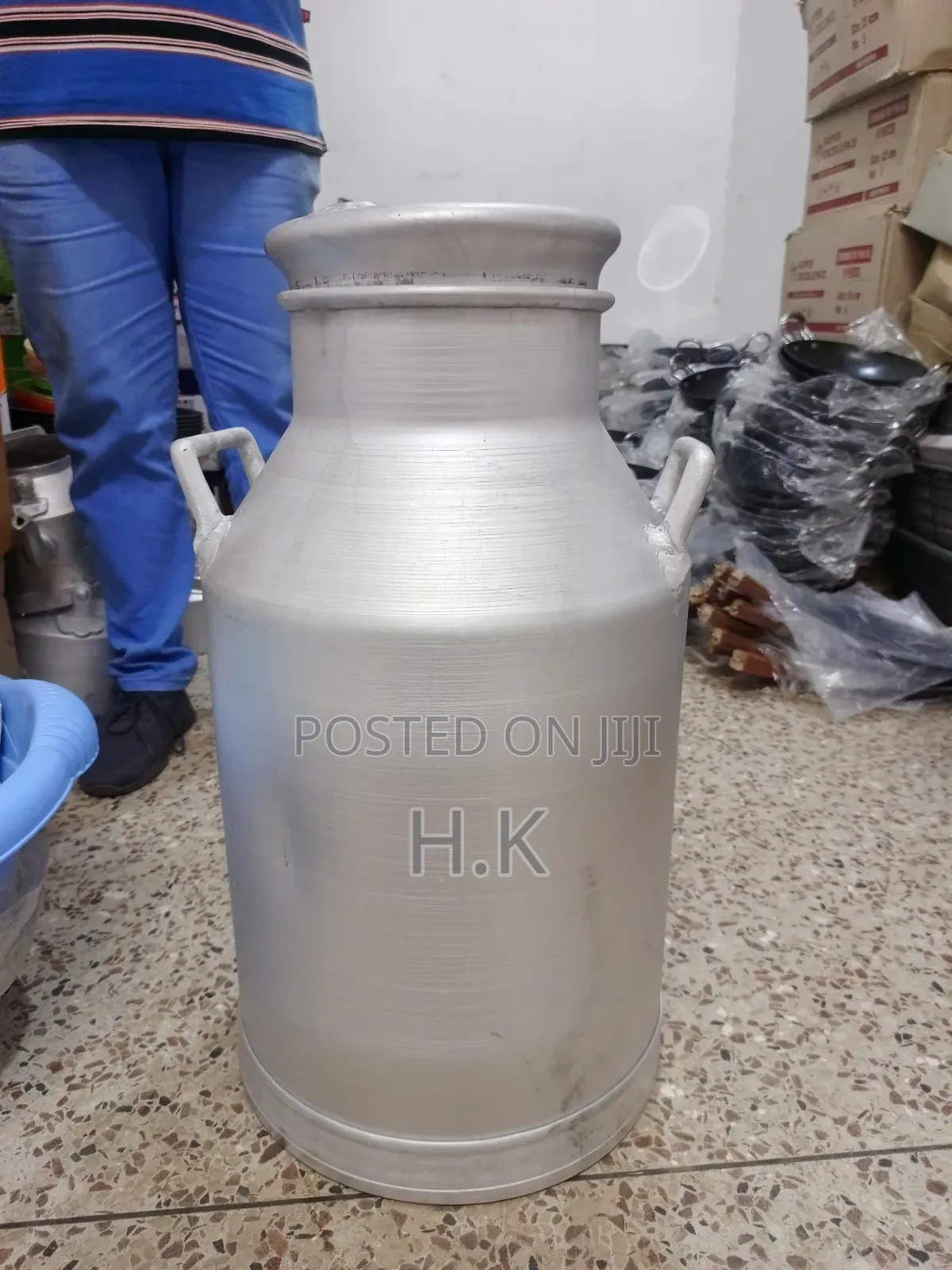 Aluminum Milk Can.