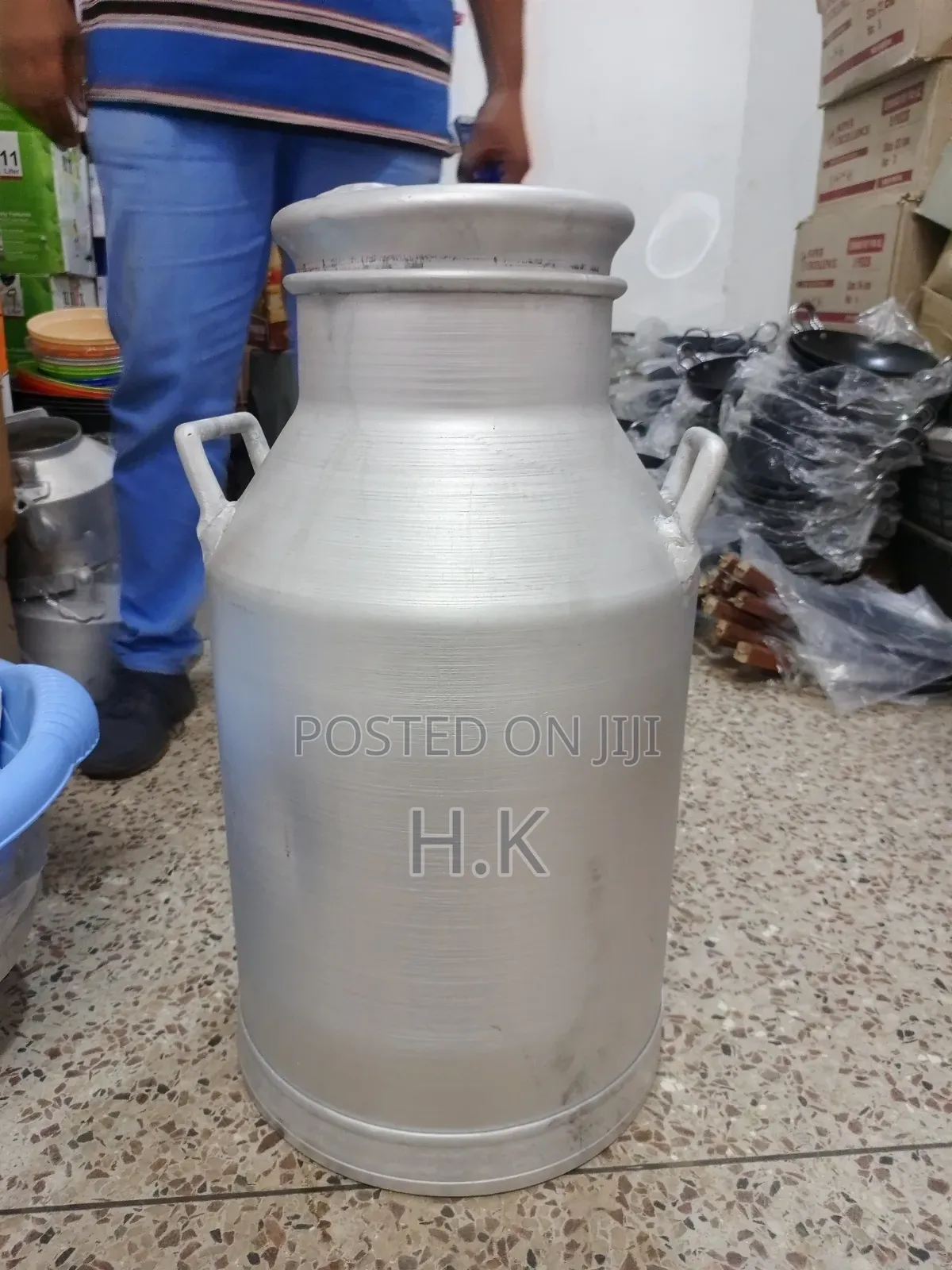 Aluminum Milk Can.