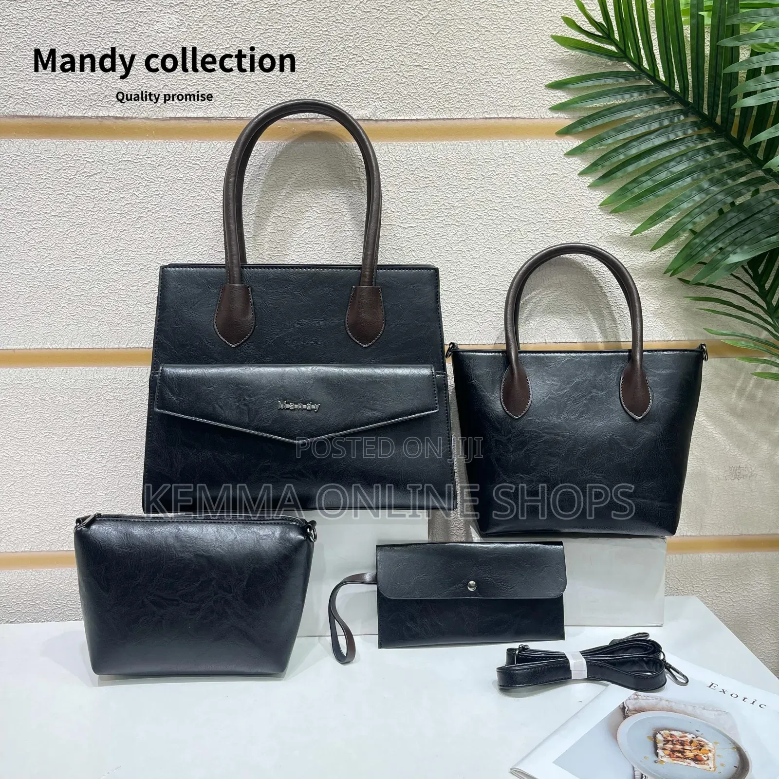 Leather Christian Hang Bag Set
