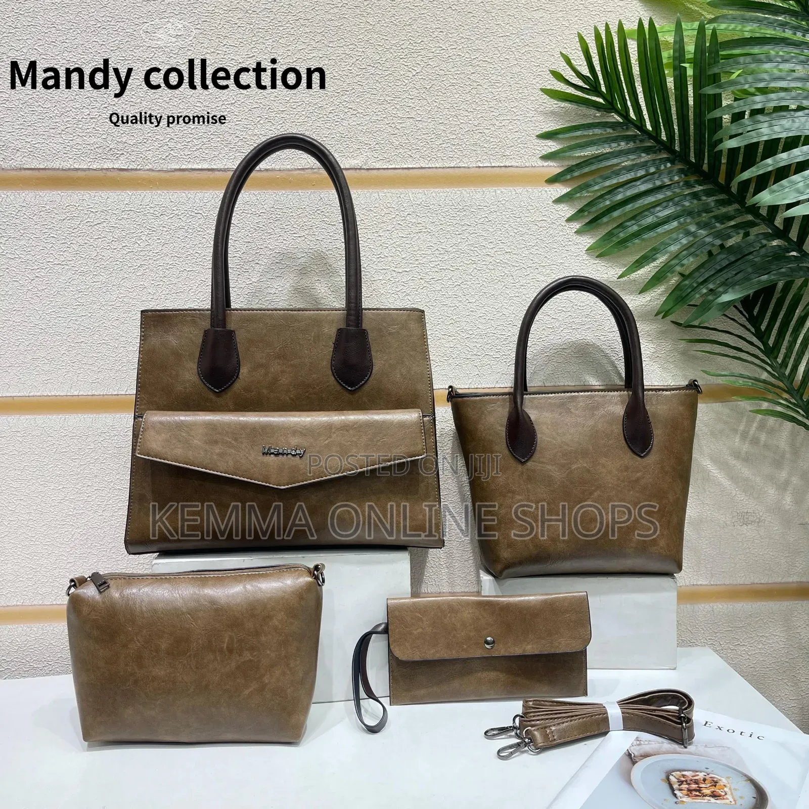 Leather Christian Hang Bag Set