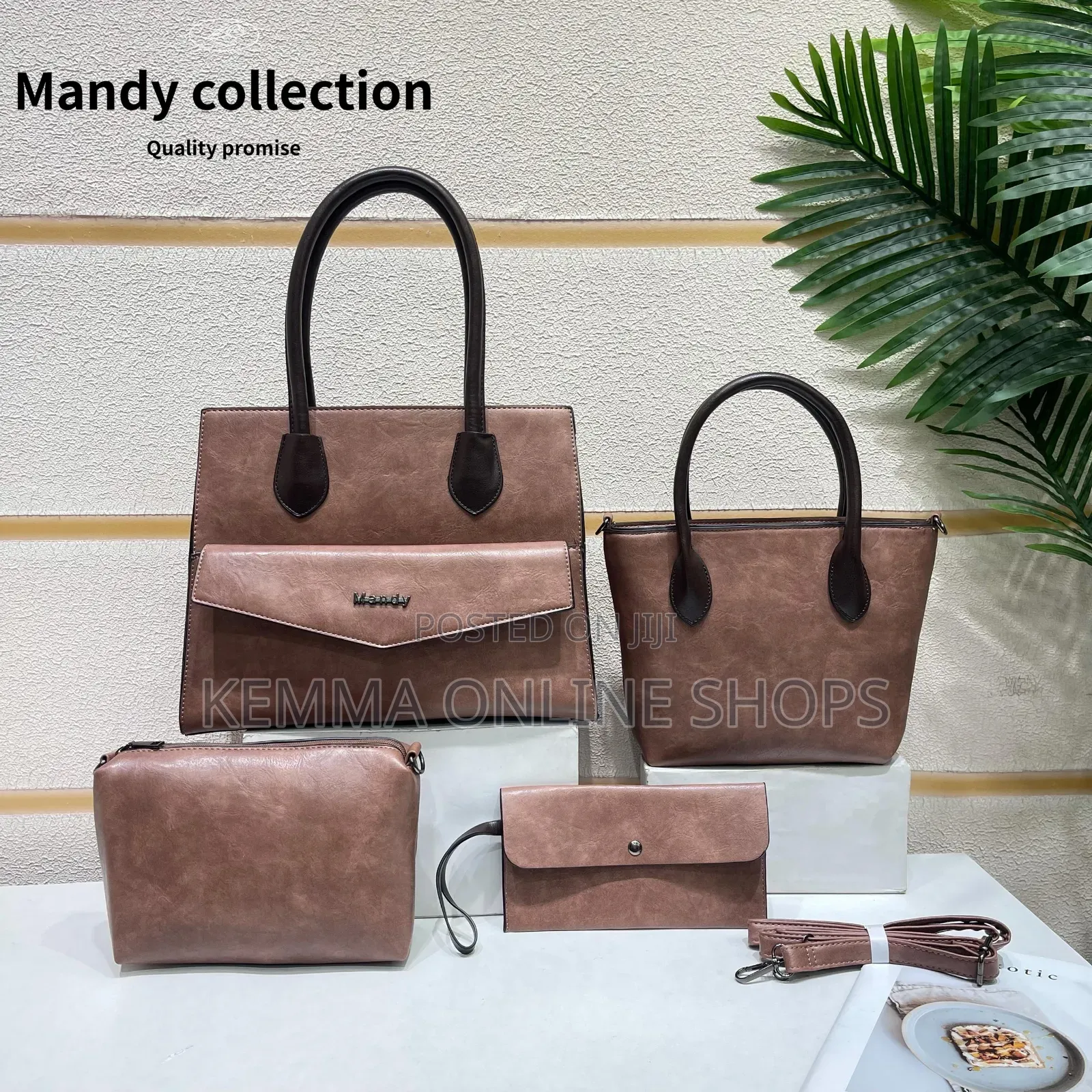 Leather Christian Hang Bag Set