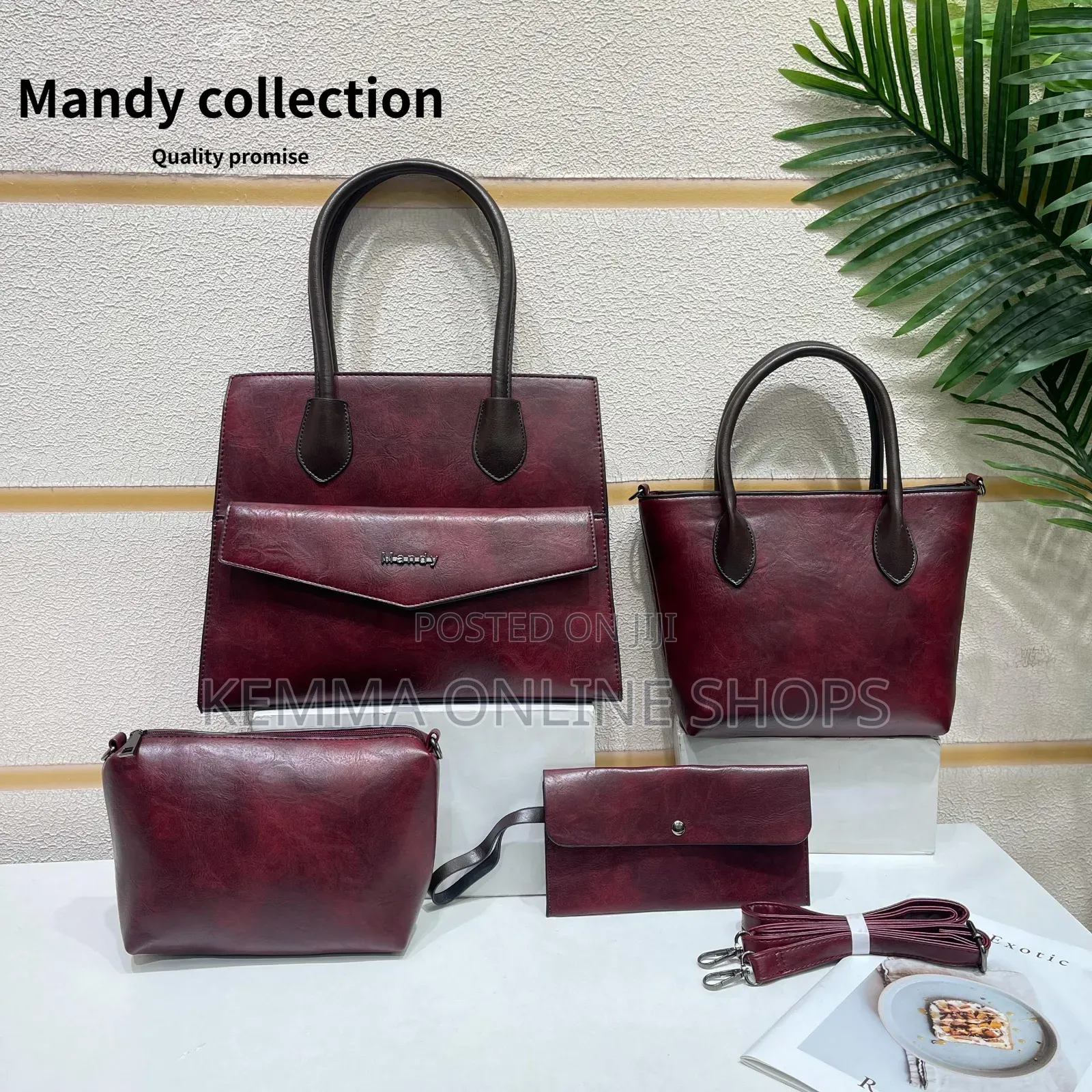 Leather Christian Hang Bag Set