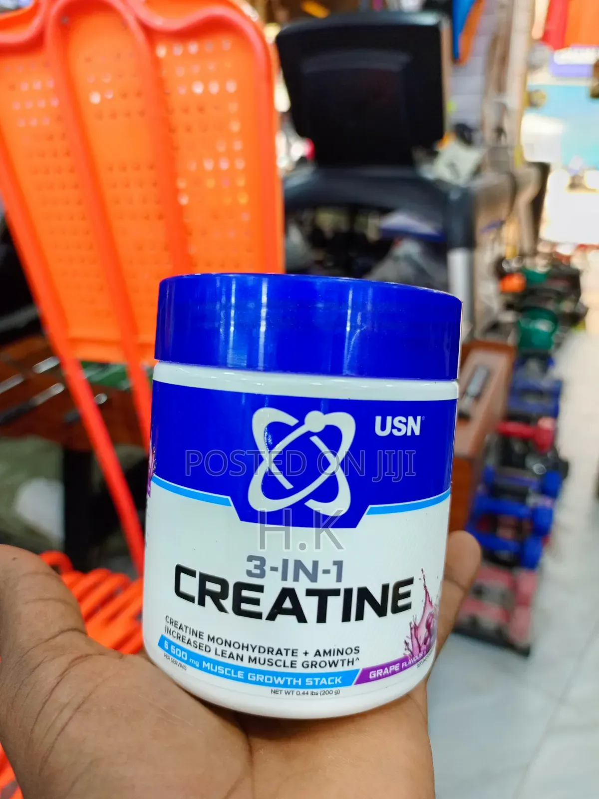 Usn 3-in-1 Creatine Monohydrate Aminos in Grape Flavor.