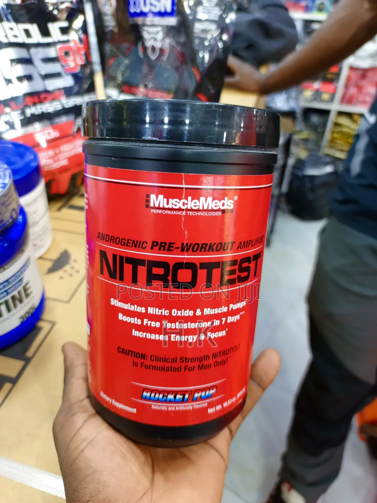 Musclemeds Nitrotest, an Androgenic Pre-Workout Amplifier.