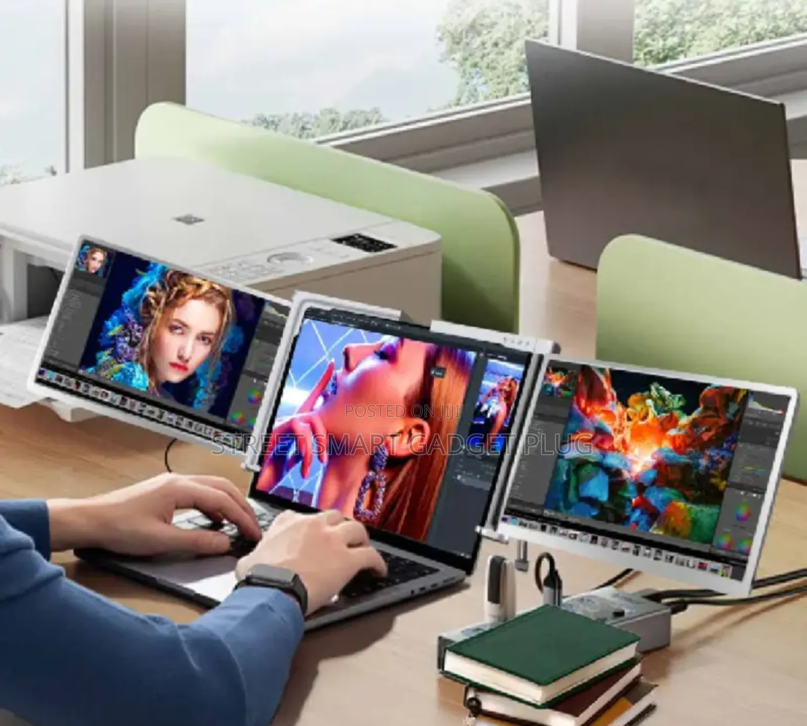 Powerology Dual Screen Monitor for 12-15.6 Inches