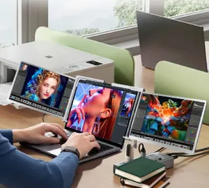 Powerology Dual Screen Monitor for 12-15.6 Inches