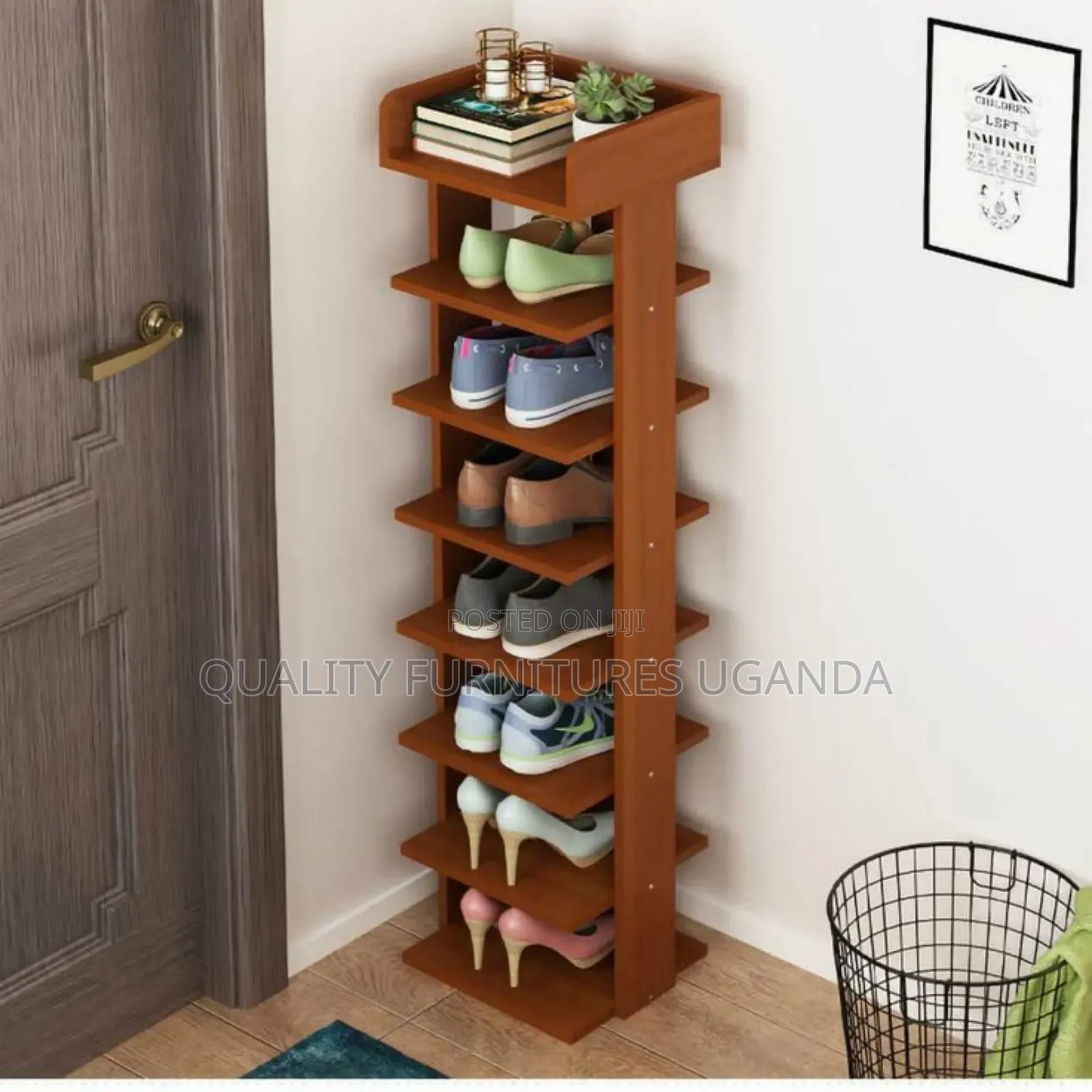 Brown Simple Shoe Rack