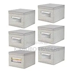 6pcs Foldable Storage Box. 
Size: 30x40x25 Cm