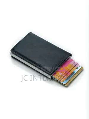 Leather Card Holder / Black, Strong and Long Lasting