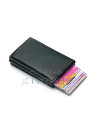 Leather Card Holder / Black, Strong and Long Lasting