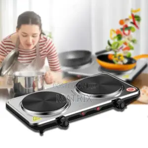 Sokany Double Solid Electric Hotplate - Black