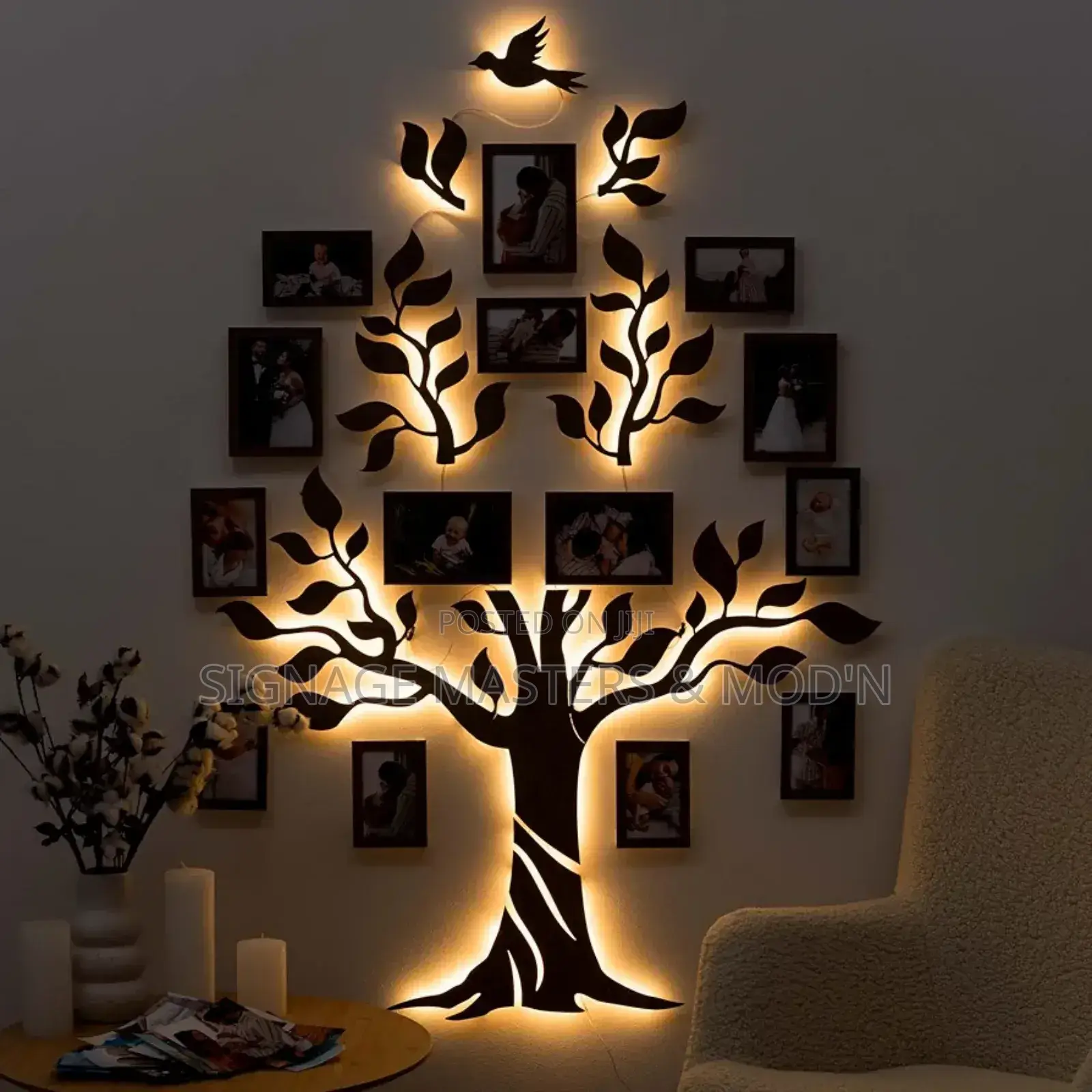 Backlit Family Tree Photo Frames