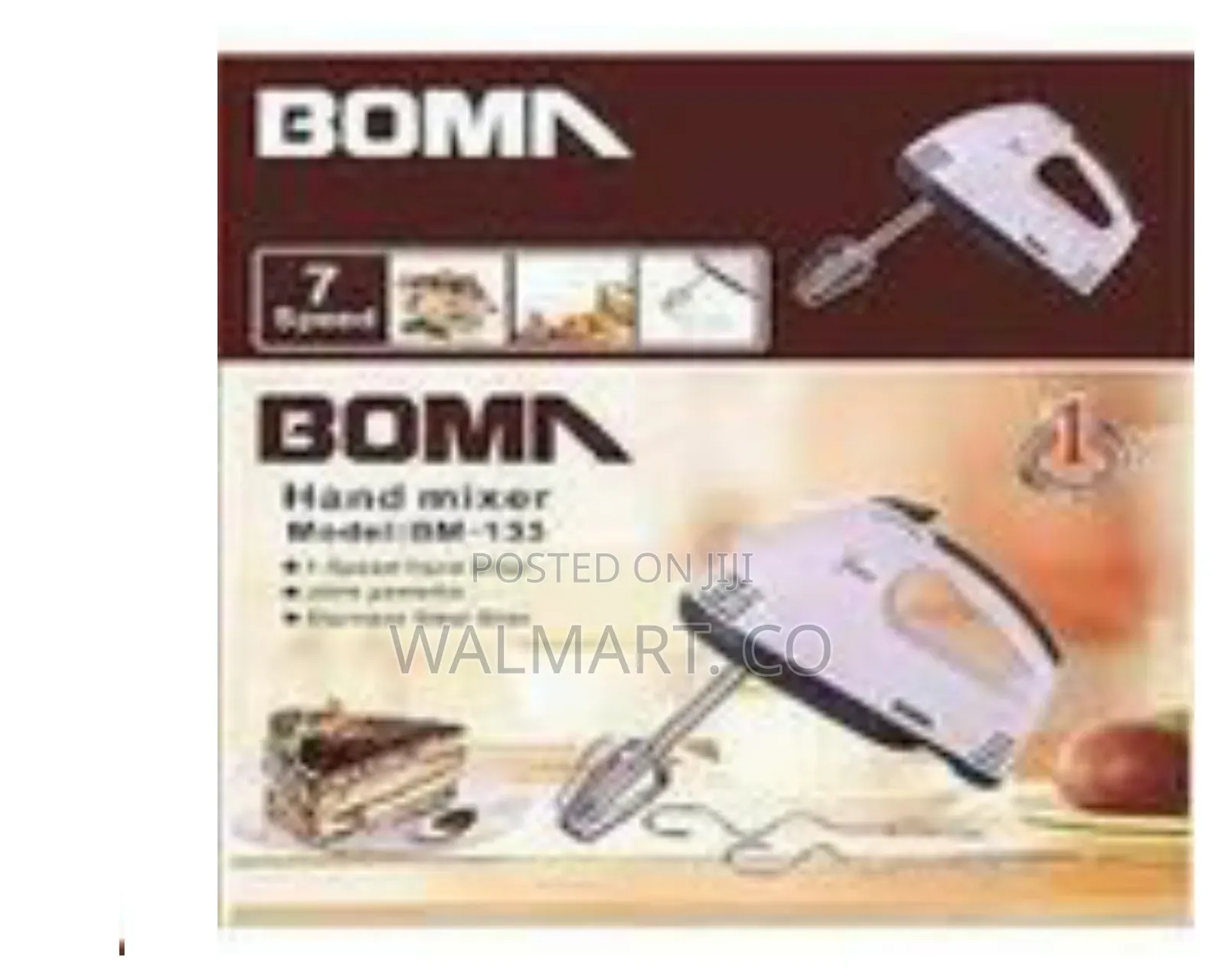 Boma Handheld Electric Hand Mixer 7 Speed-White