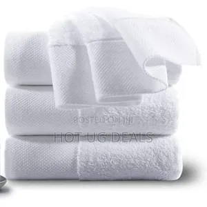 New Large Absorbent Cotton Bath Towel - White