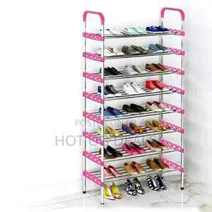 8 Layers Multi-tier Stainless Steel Shoe Rack Stackable