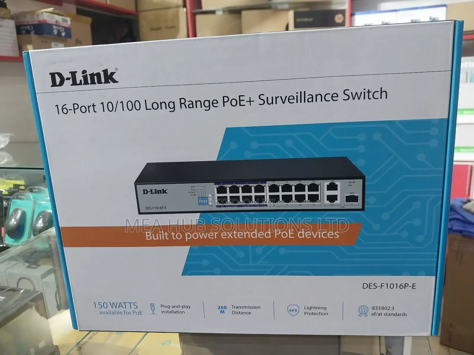 Dlink 16 Port Poe Surveillance Swtich