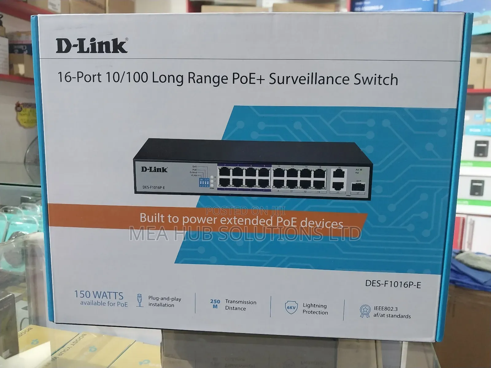 Dlink 16 Port Poe Surveillance Swtich