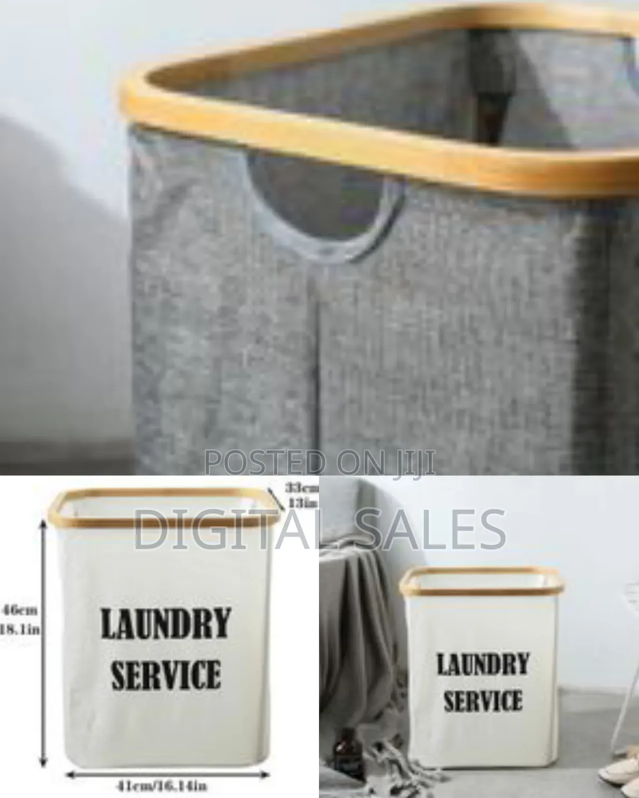 1 Piece Large Foldable Sturdy Bamboo Laundry Hamper,Laundry