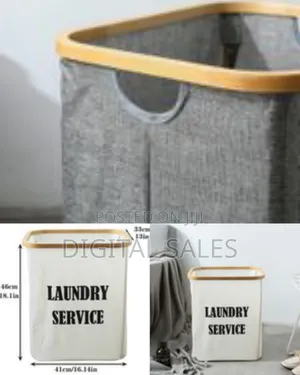 1 Piece Large Foldable Sturdy Bamboo Laundry Hamper,Laundry