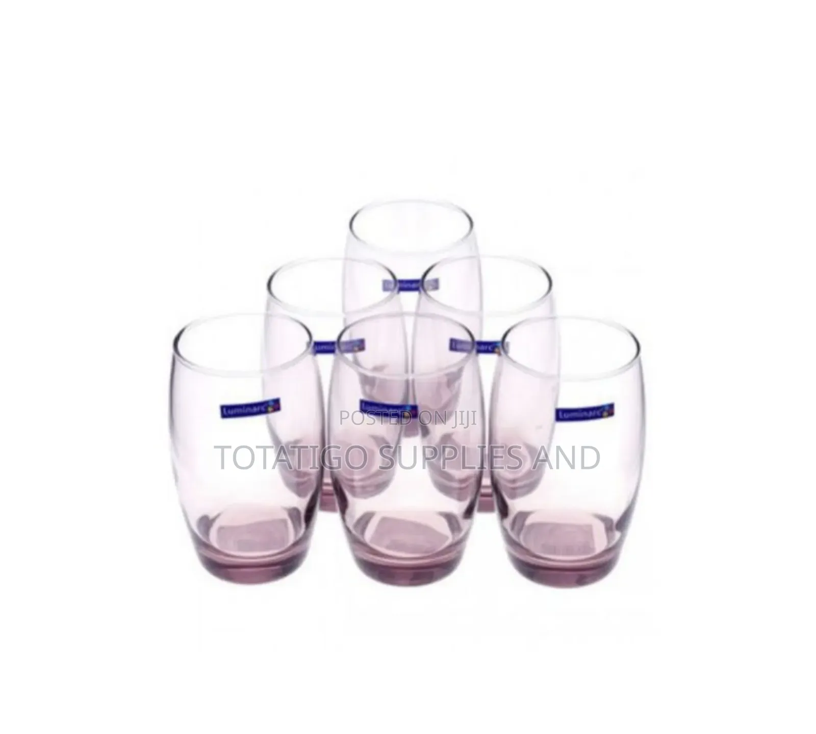Luminarc Pinky Glass Cups - 6 Pieces