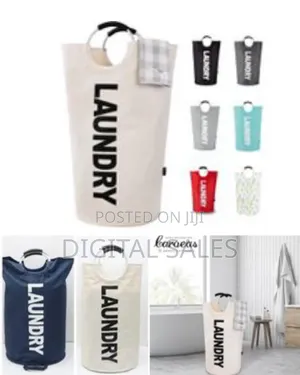 100l Freestanding Collapsable Waterproof Laundry Basket Clothes