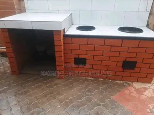 Firewood and Charcoal Saving Cooking Stove With Worktop