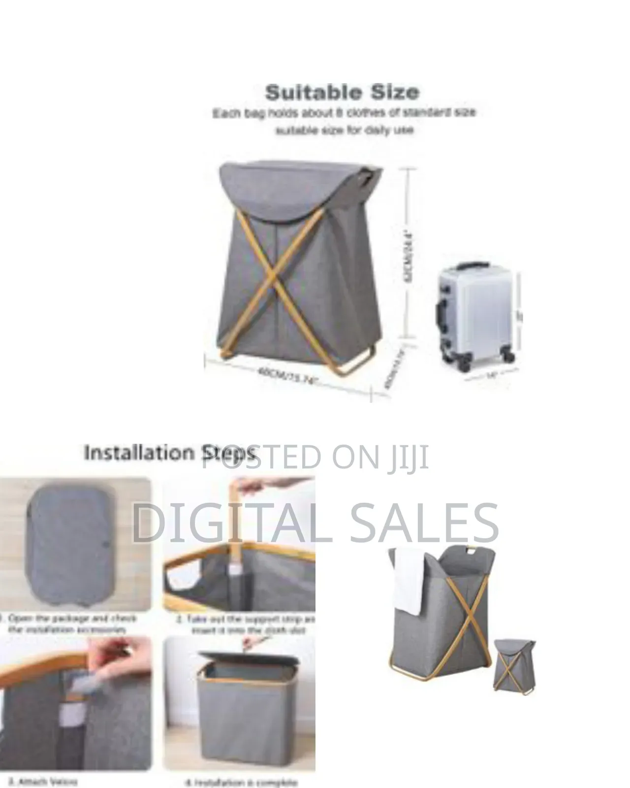 Laundry Hamper With Lid ,Small Bamboo Laundry Basket With Lid