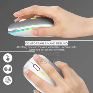 Hybrid Wireless Rechargeable Mouse 2.4g Bluetooth Mouse - Silver