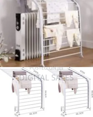 2 in 1, 16 Rail Clothes Airer Clothes Drying Rack Wall