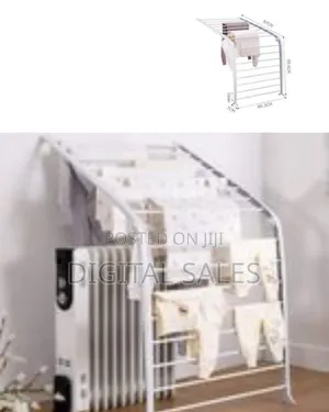 2 in 1, 16 Rail Clothes Airer Clothes Drying Rack Wall