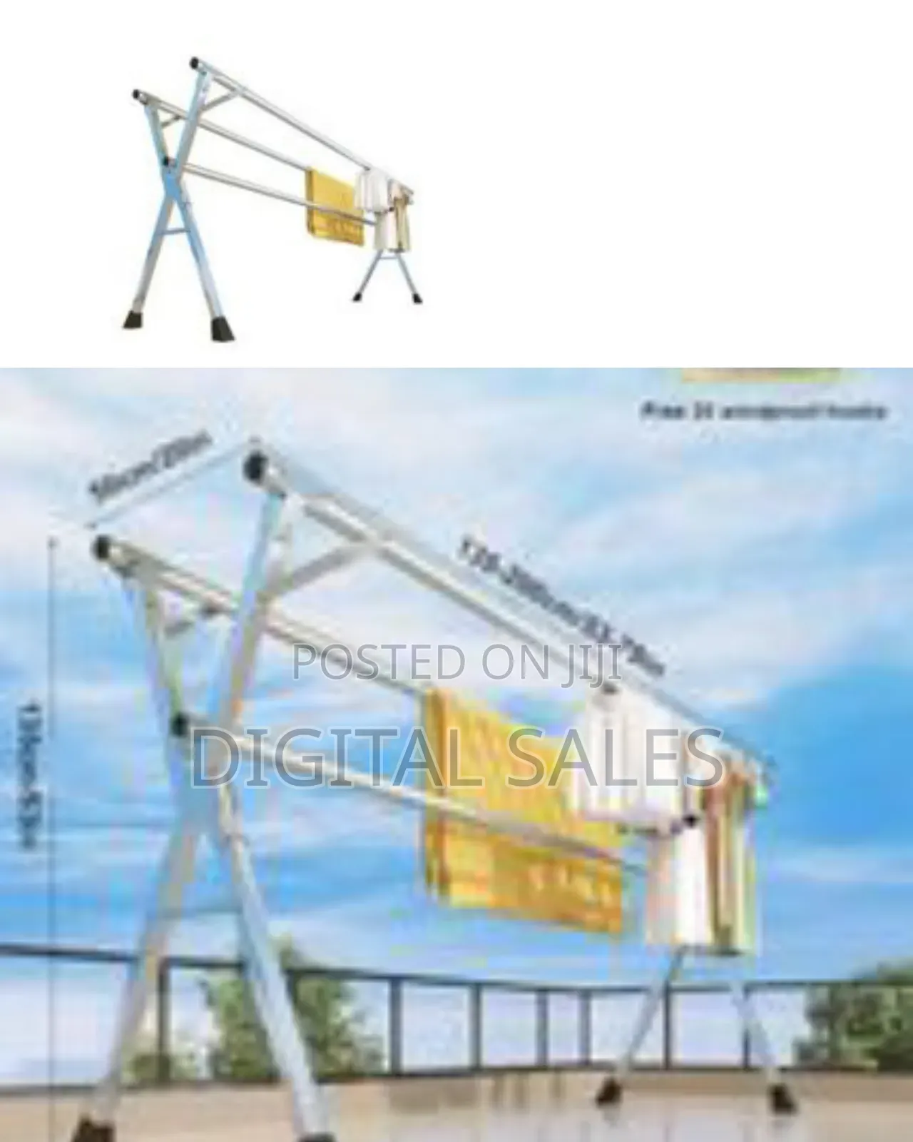 Outdoor Clothes Foldable Laundry Drying Rack, Portable Free-Standing