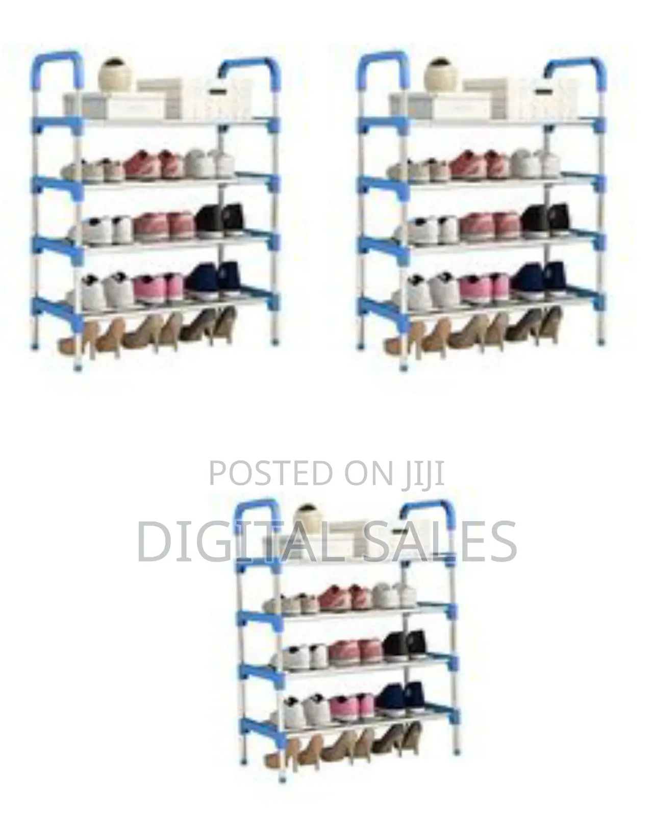 4 Layer Stainless Steel Stackable Shoes Rack Organizer