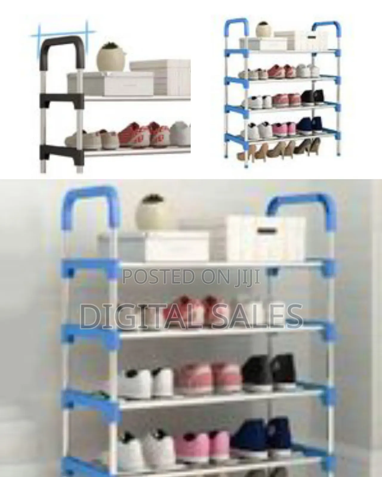 4 Layer Stainless Steel Stackable Shoes Rack Organizer