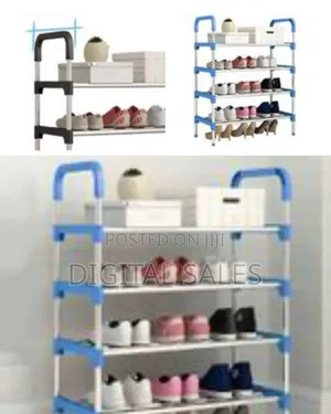 4 Layer Stainless Steel Stackable Shoes Rack Organizer