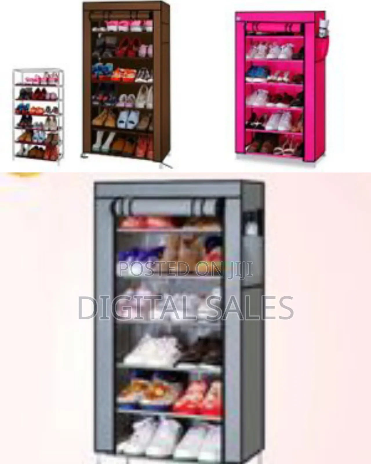 Hcx 5 Layer Non Woven Fabric Adjustable Shoe Rack Organizer Storage