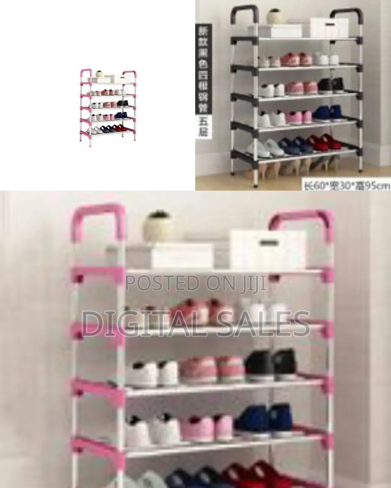 5 Layer Stainless Steel Stackable Shoes Rack Organizer Storage