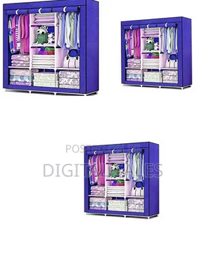3 Column Cloth Frame Portable Wardrobe