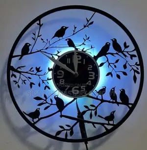 Bird Theme Backlit Wall Clock