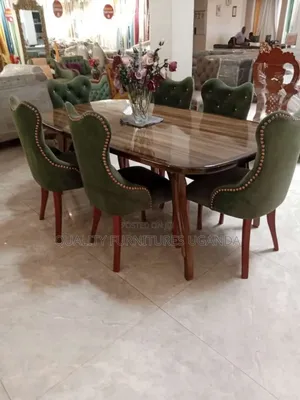 Curved 6 Seater Dining Table Set