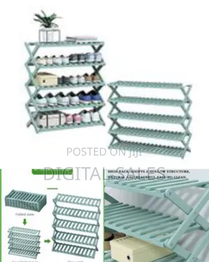 5 Tier Wooden Bamboo Shoe Rack Storage Shelf Stackable Organiz