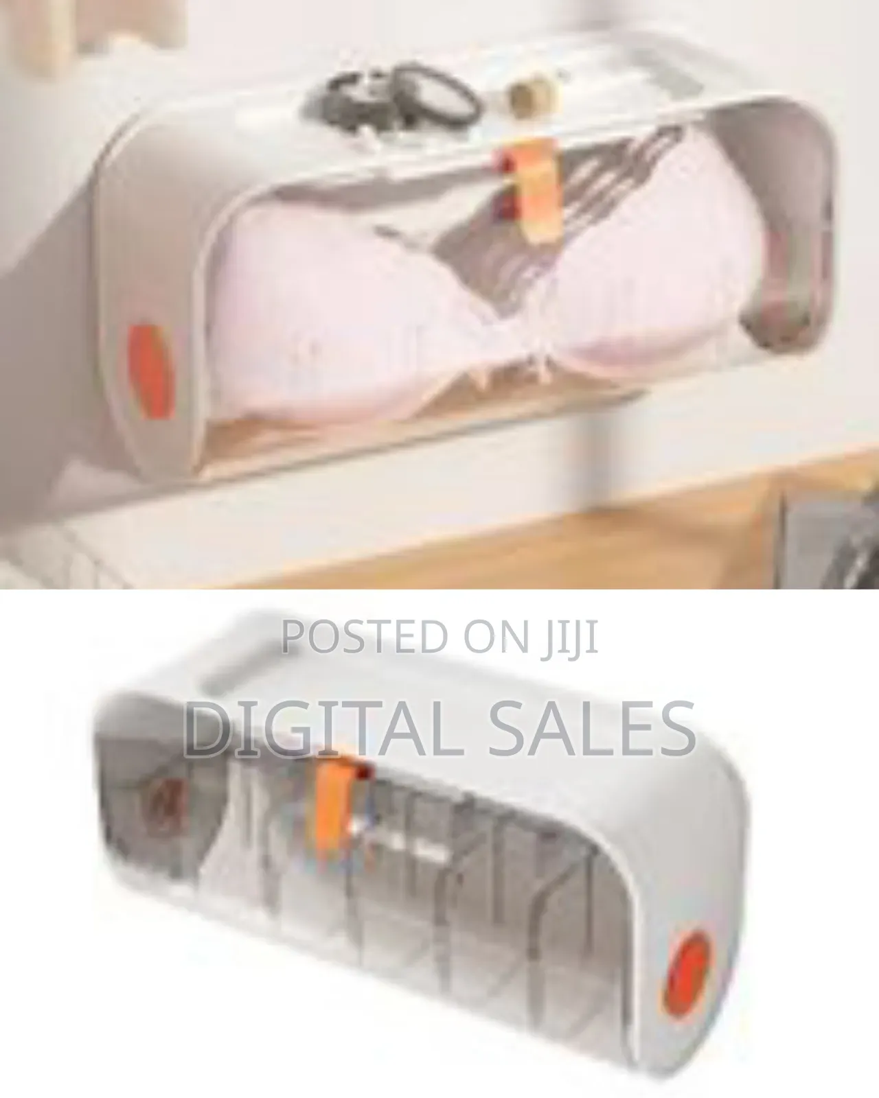 Wall Mounted Sock Underwear Storage Box Transparent Flip Cover Rack