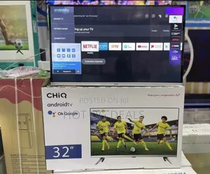 Chiq 32-inch Android Frameless Smart Hd Led Tv, Built-in Chromecast