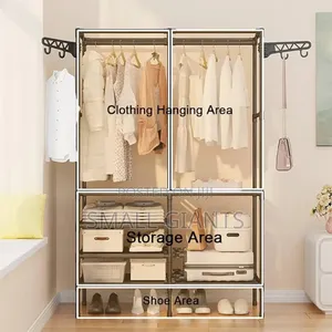 Multifunctional Floor Coat Stand With 4 Shelves