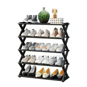 Foldable Multi-Tiered Shoe Rack